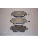 JAPAN PARTS - PA435AF - Колодки пер.диск.Honda Civic,CRX EG...